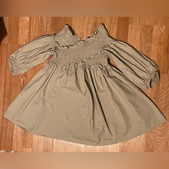 N by Nancy Smocked Off the Shoulder Puff Sleeve Babydoll Dress/Top Sz Large - Picture 5 of 14